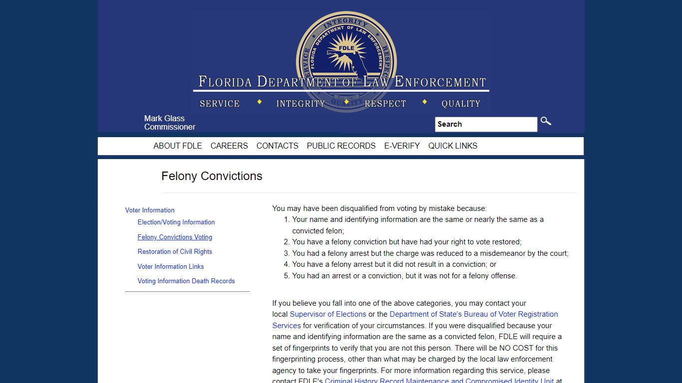 Felony Convictions Voting - fdle.state.fl.us